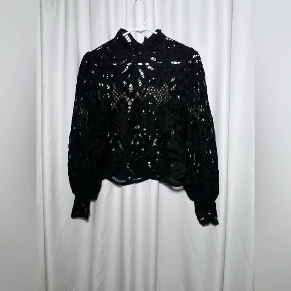 Anthropologie Embroidered Lace Top | XS - Picture 7 of 10